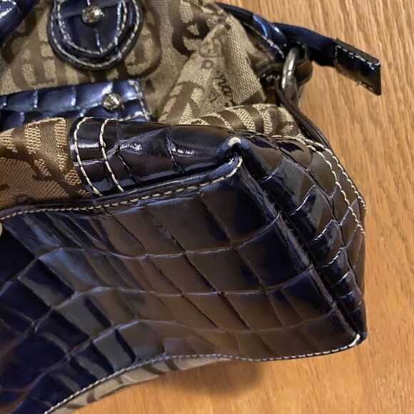 Genna De Rossi Purse, Tan, Brown & Dark Blue/Dark Purplish. (P05) - Picture 13 of 15